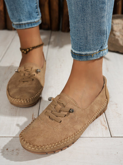 Women’s Comfortable PU Flat Shoes | Soft All-Matching Casual Flats FitiqueFit