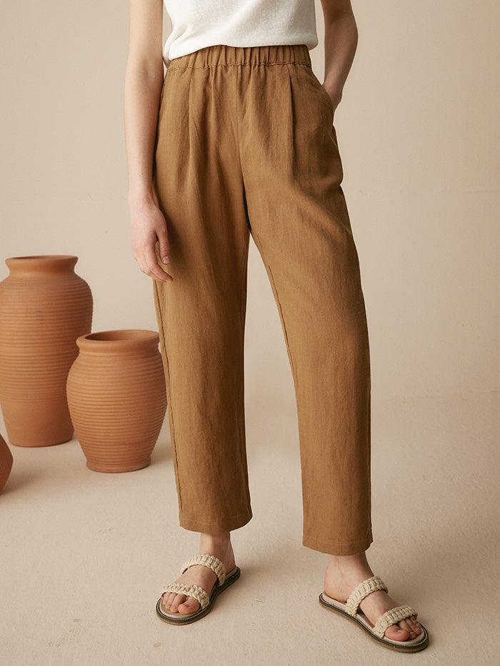 100% Linen Tapered Pants PATRICIA LINTICO