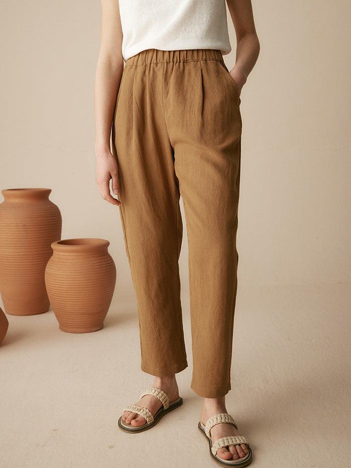 100% Linen Tapered Pants PATRICIA LINTICO