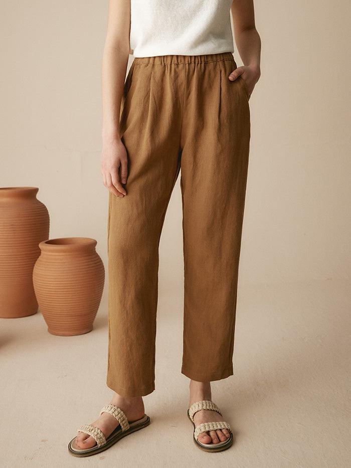 100% Linen Tapered Pants PATRICIA LINTICO