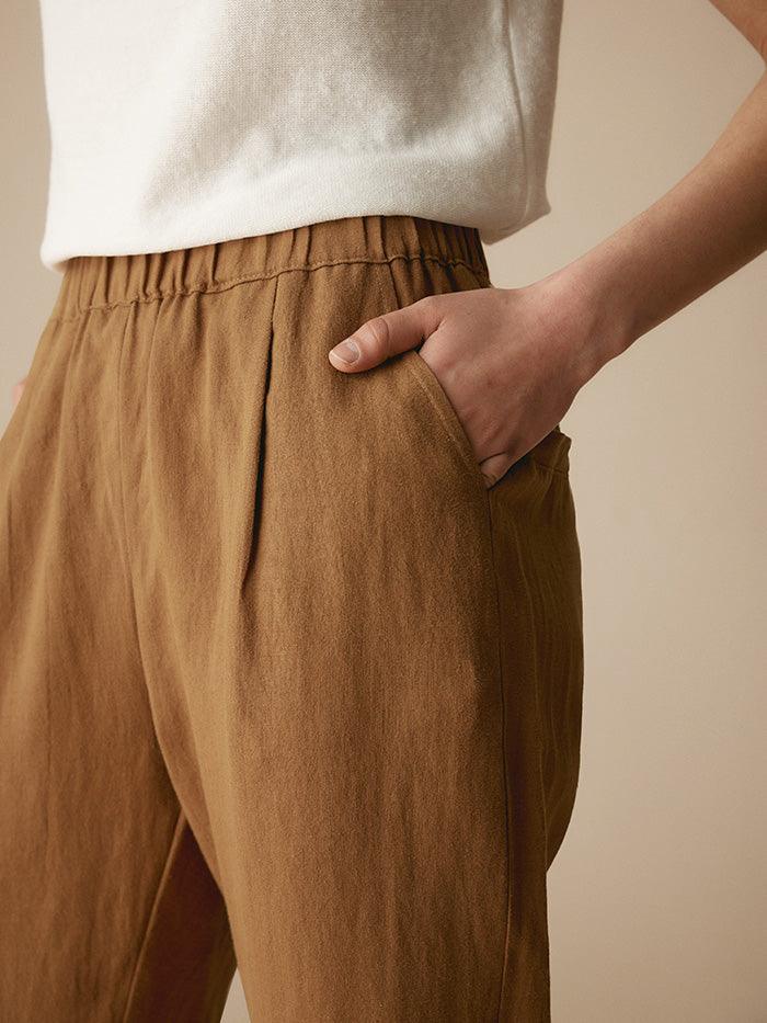 100% Linen Tapered Pants PATRICIA LINTICO
