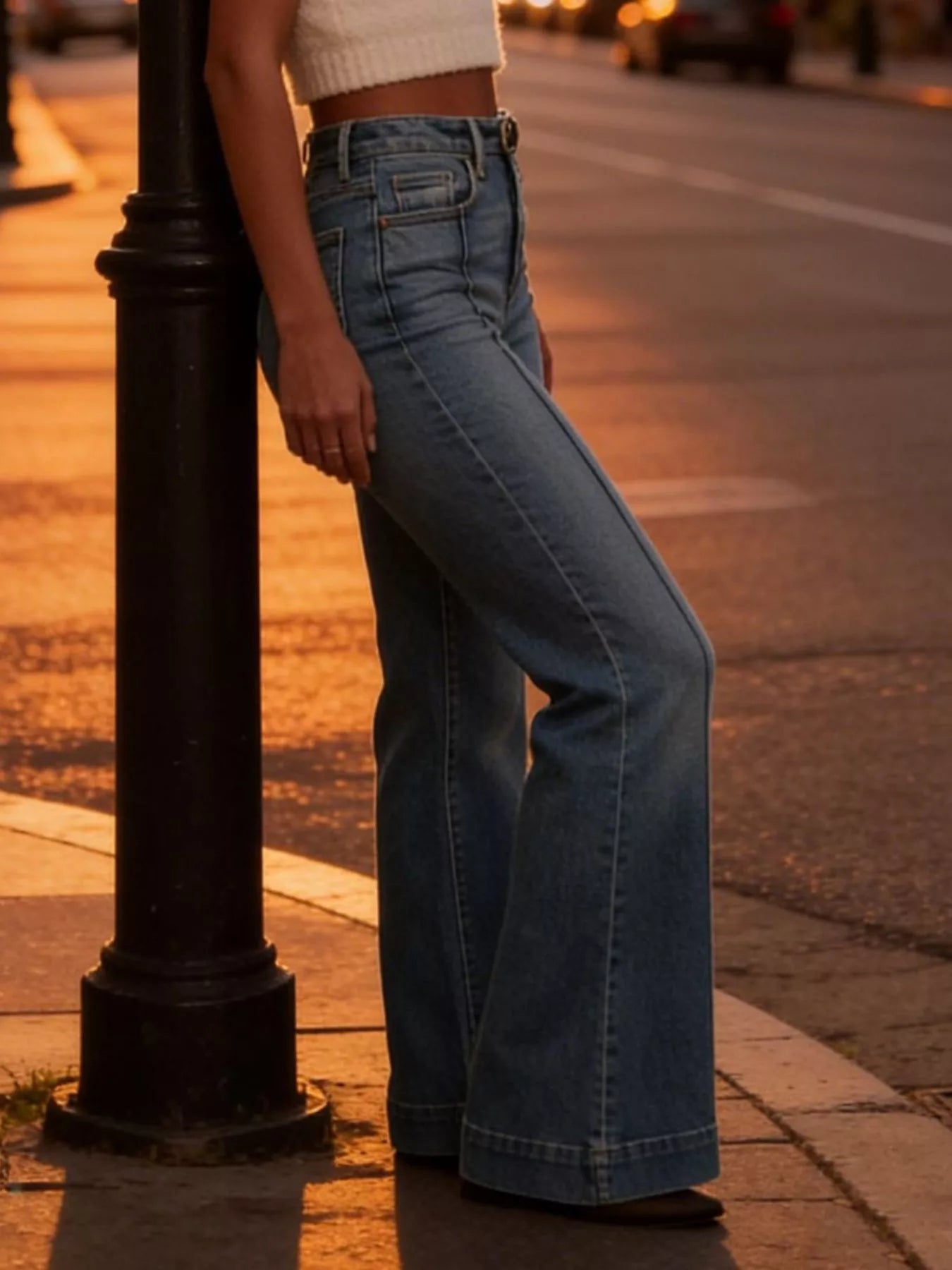 High-Waisted Flare Leg Jeans New Era Fashion LLc