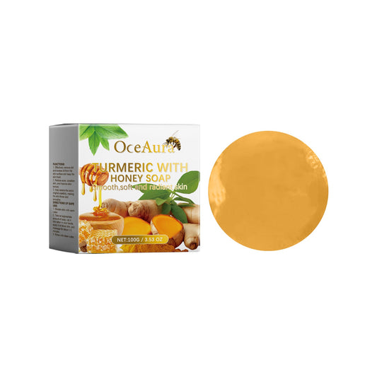 Oceaura Honey Turmeric Soap, Gentle Daily Cleansing Facial Pore Brightening Skin Cleansing Soap V.I.P Digital Presence