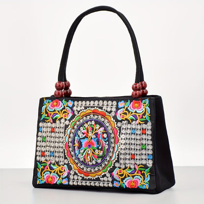 Embroidered Handbag, Double Zipper Bag, Women's Printed Handbag NovaCart