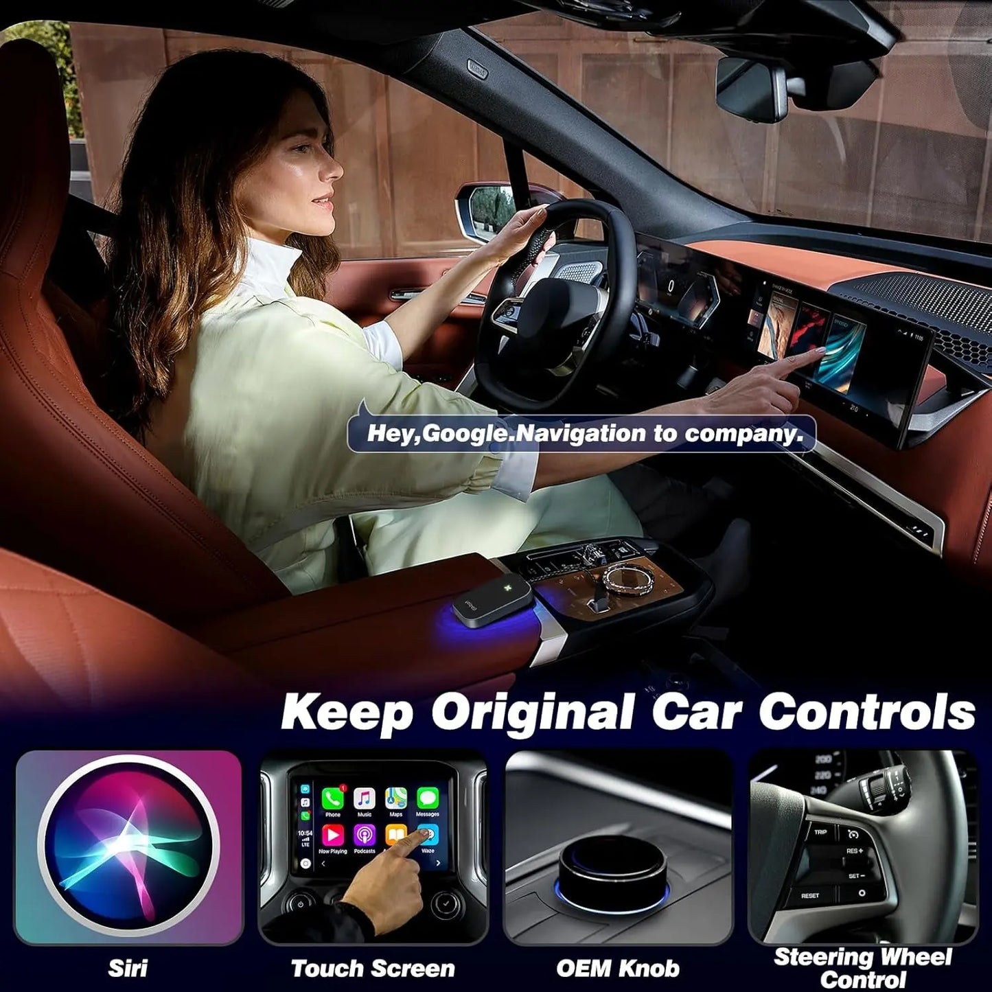 Transform Your Driving Experience with Our Wireless Carplay Adapter - Effortlessly Convert Wired to Wireless for Seamless Control on iOS 10+!