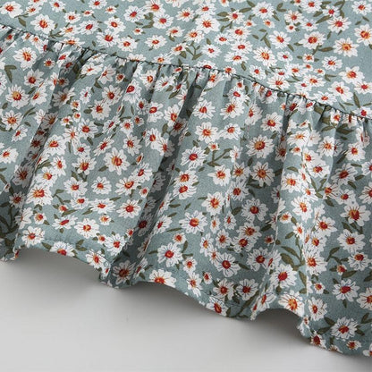 Floral Print Summer Dress Spaghetti Strap Mini Dress Ruffled Country in My Heart