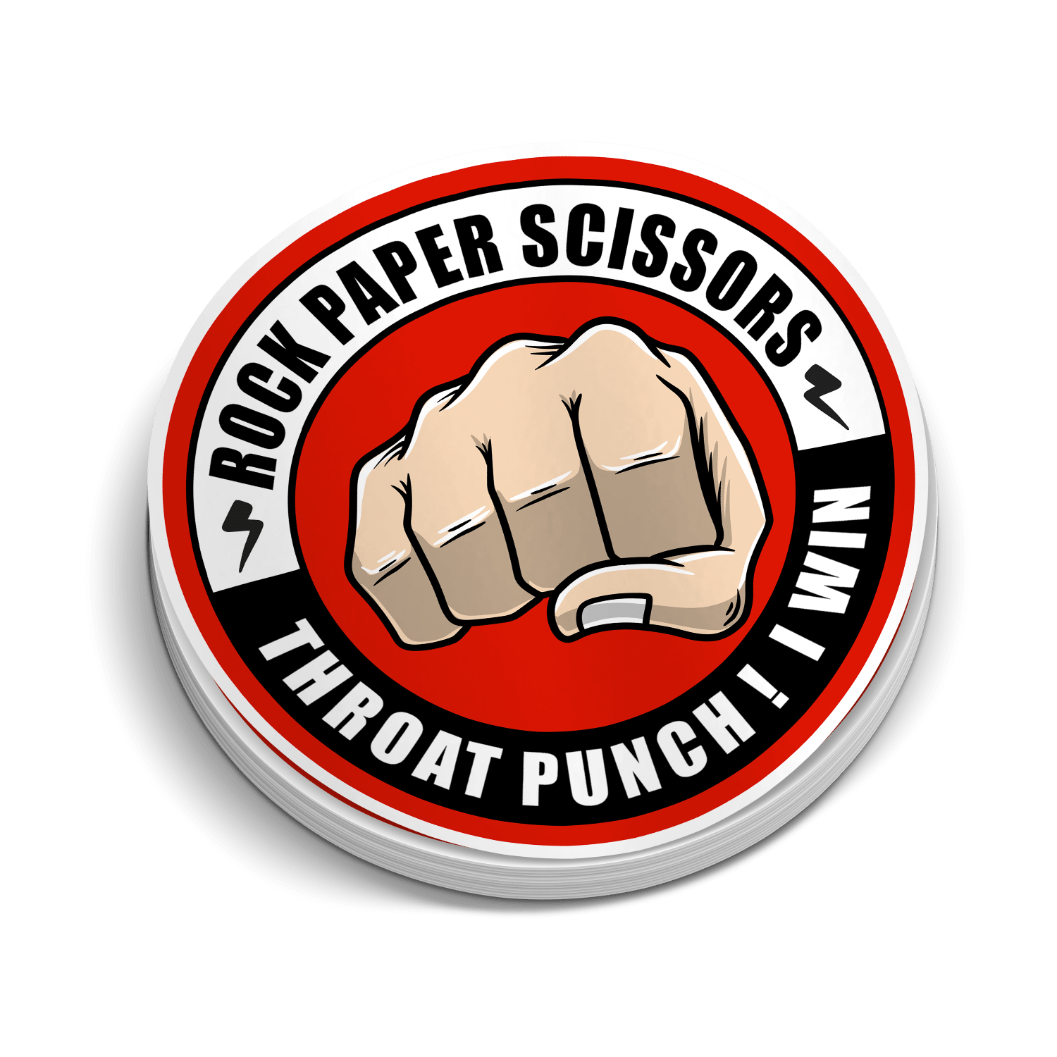 Throat Punch Hardhat Sticker Armed American Supply