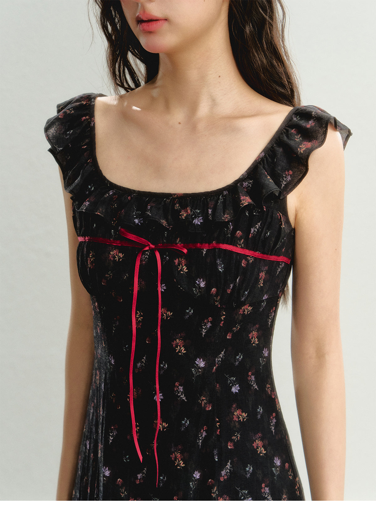 Women’s Sleeveless Floral Suspender Skirt FitiqueFit