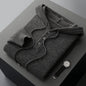 Men's American-style Warm High-grade Button Hoodie Sweater Grayceful LLC