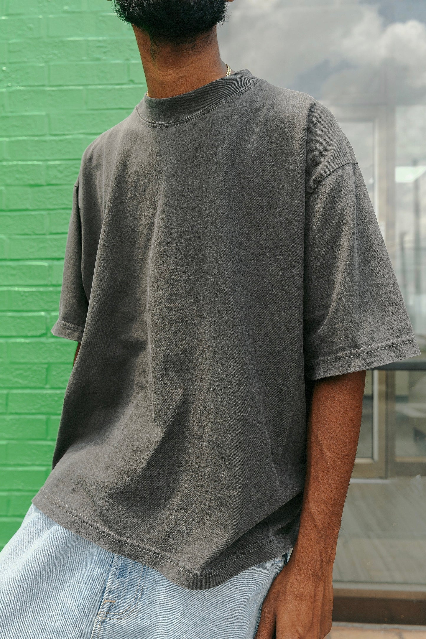 Garment Dye Drop Shoulder Shirt Superline