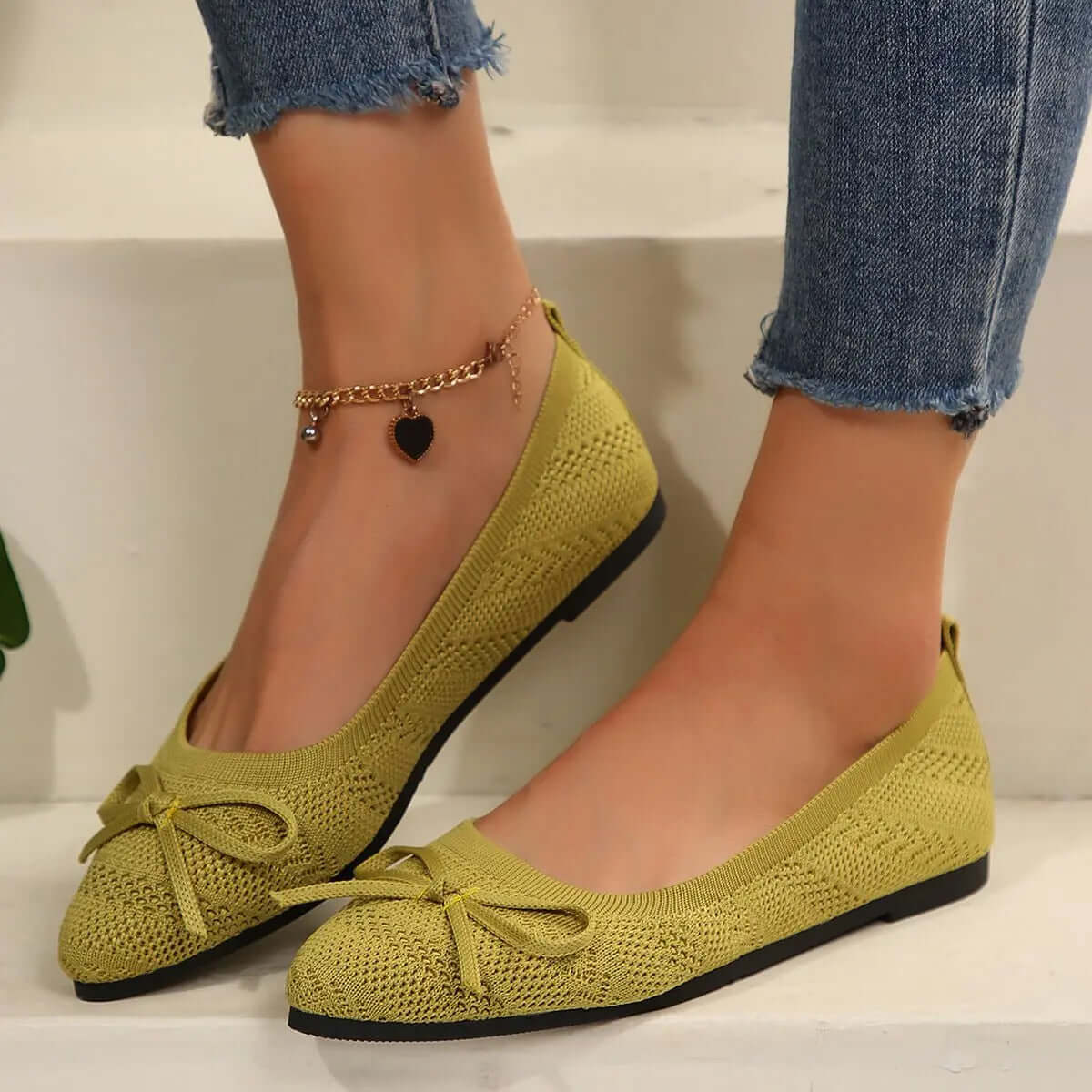 Knitted Pointed-toe Flats Shoes for Women - Ins Fashion SnagBag