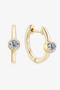 Elegant Jewel 18k Gold-Plated Inlaid Moissanite Huggie Earrings – Minimalist Design See size chart under “more details” The Fashion Celestial