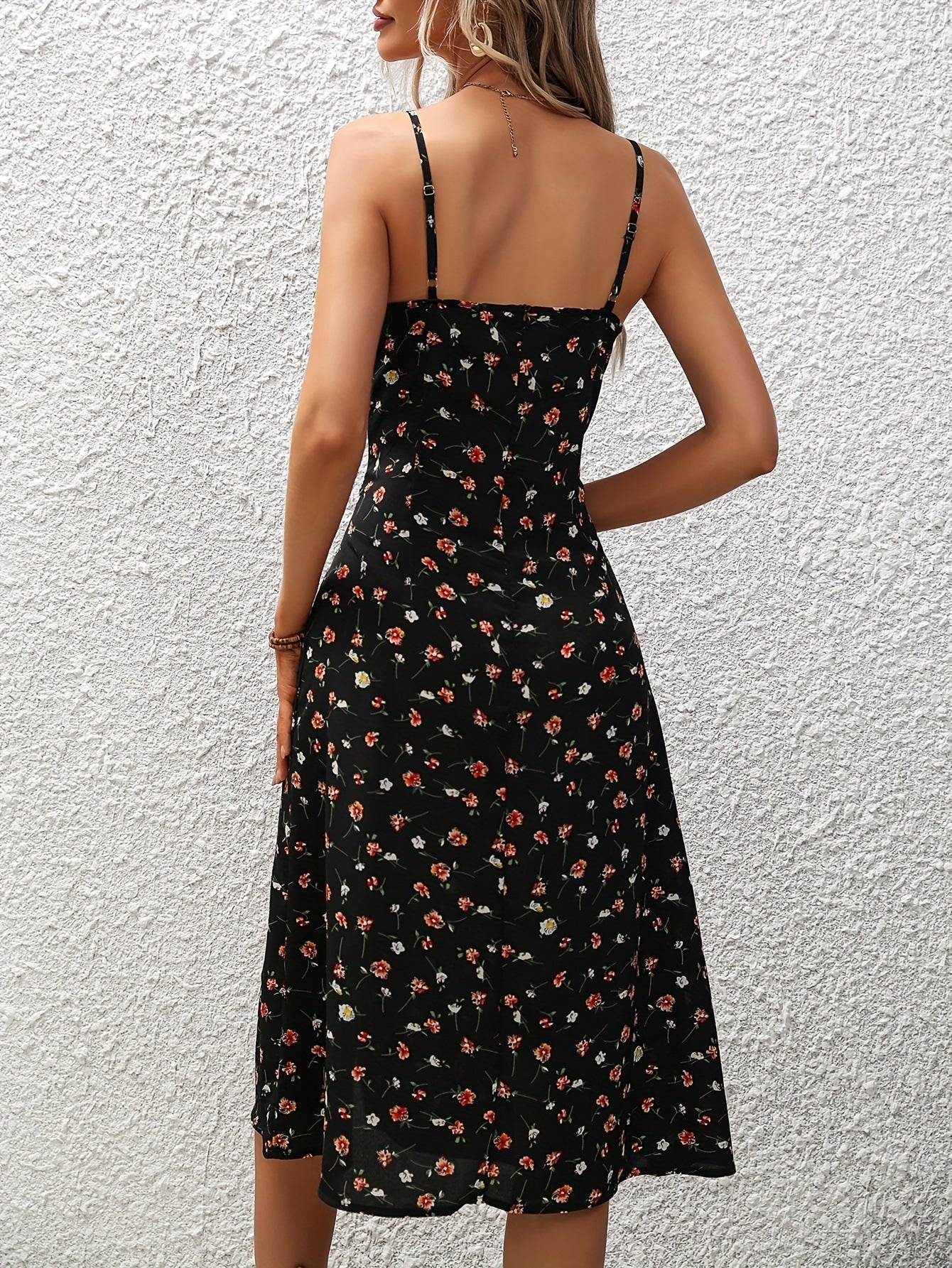 🌸 Women's Polka Dot Suspender Maxi Dress – Summer Elegance with a Flirty Twist FitiqueFit