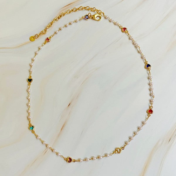 Precious Mini Heart Pearl Chain Necklace Shop Style & More | Fresh Looks, Everyday Deals & Free Shipping