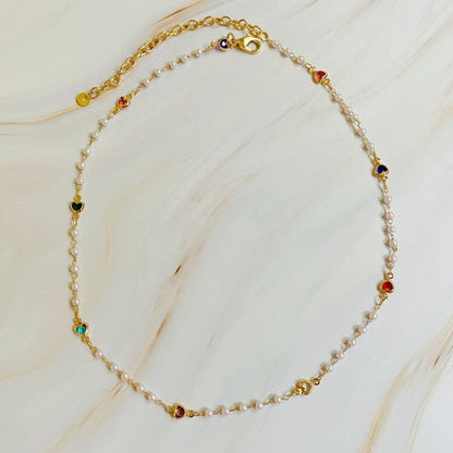 Precious Mini Heart Pearl Chain Necklace Shop Style & More | Fresh Looks, Everyday Deals & Free Shipping