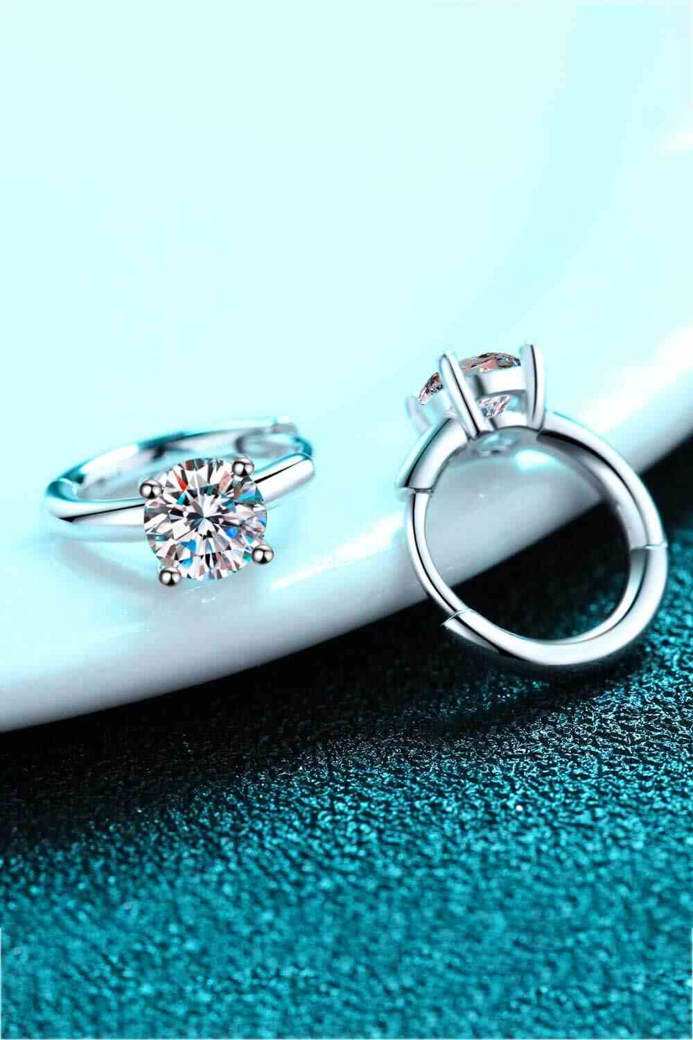 Moissanite Elegance Huggie Earrings – Brilliant 1 Carat Sparkle See size chart under “more details” The Fashion Celestial
