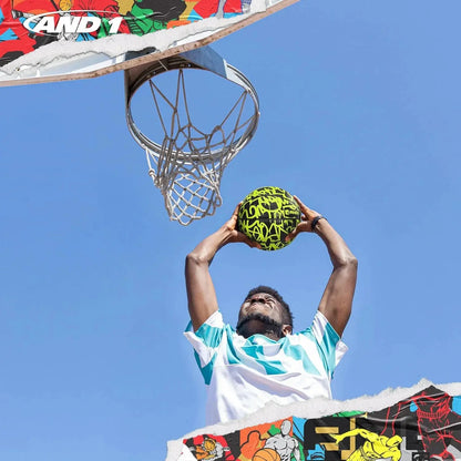 Fantom Graffiti Rubber Basketball, Size 7 (29.5"), Deep Channel Construction, Indoor/Outdoor Use