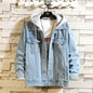 Women's Oversized Washed Denim Jacket – Hooded Loose Korean Style FitiqueFit