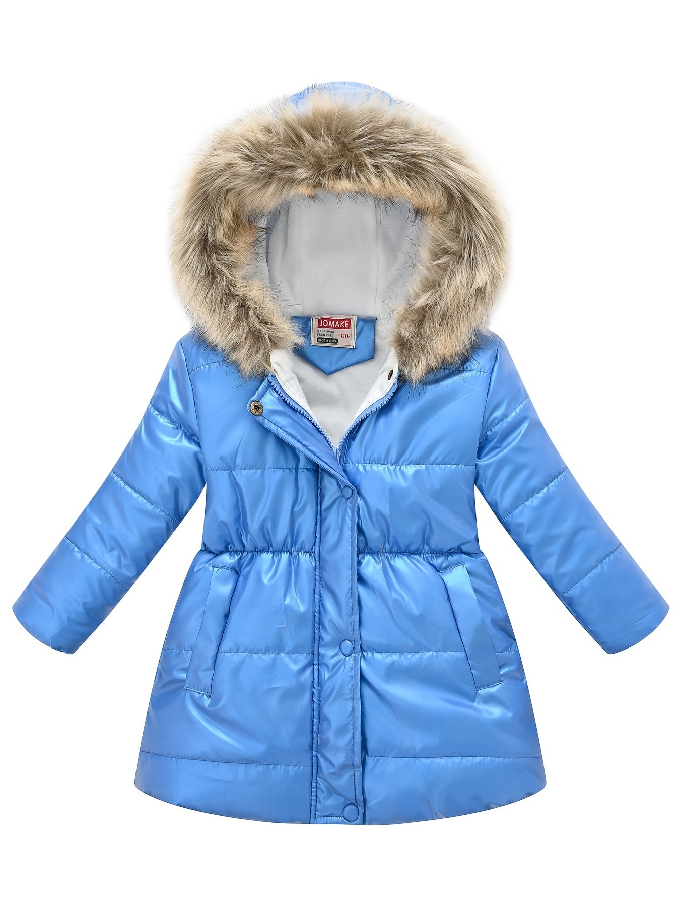 New Winter Collection for Older Kids: Unisex Mid-Length Glossy Thickened Hooded Jacket NovaCart