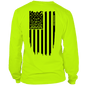 Molon Labe Ghost Flag - Long Sleeve Hi-Vis T-Shirt Armed American Supply