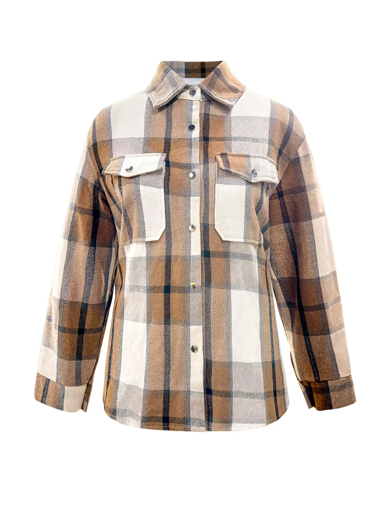 Plus Size Casual Plaid Button-Down Shirt See size chart under “more details” The Fashion Celestial