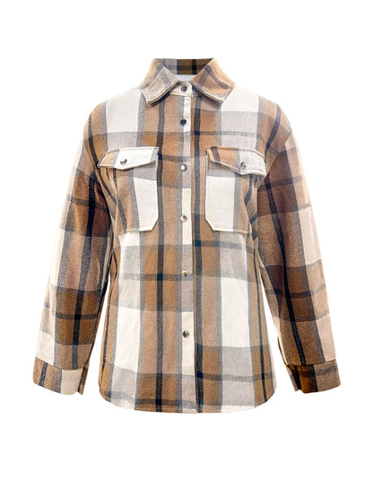 Plus Size Casual Plaid Button-Down Shirt See size chart under “more details” The Fashion Celestial