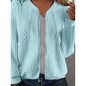Bomber Jackets For Women Cute Jacquard Coats Lightweight Zip Up Jackets FitiqueFit
