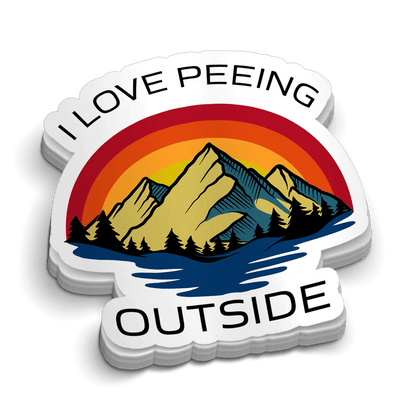 Peeing Outside Hard Hat Decal Armed American Supply