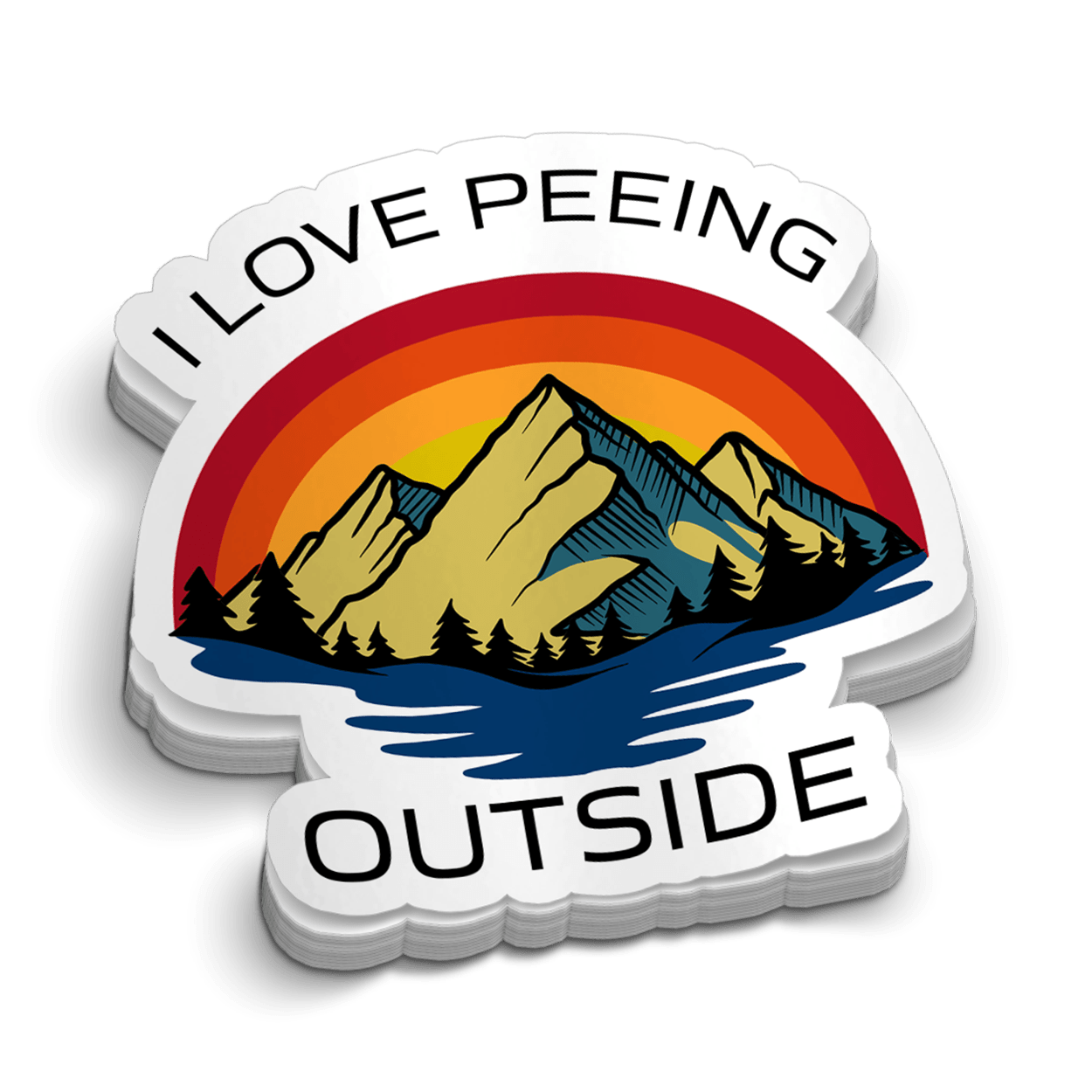 Peeing Outside 5 Inch Decal Armed American Supply