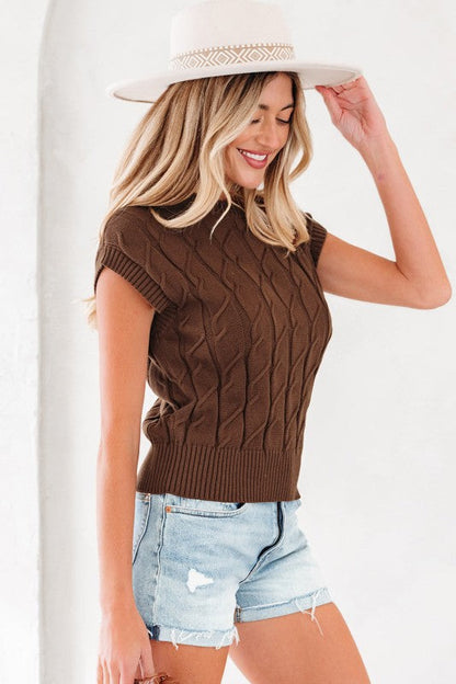 Cable Knit Textured Crew Neck Sweater Top Shop Style & More | Fresh Looks, Everyday Deals & Free Shipping
