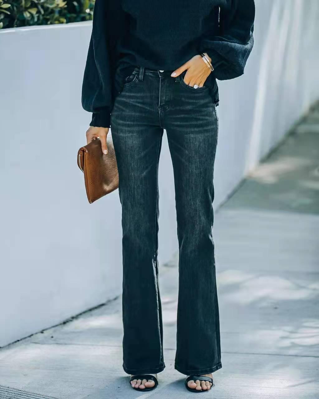High Waist Black Pencil Jeans – Perfect Fit for Cowgirls Country in My Heart