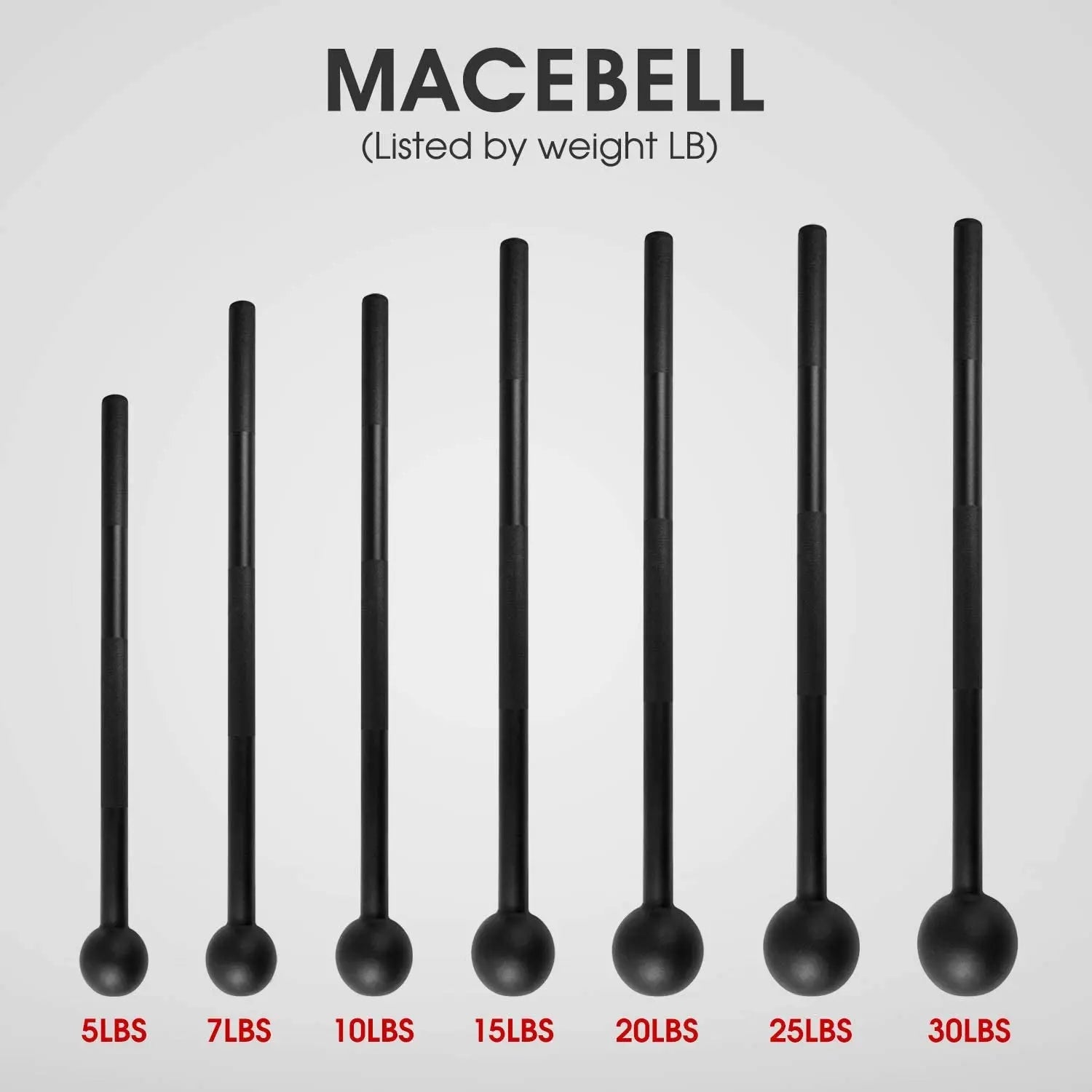 Elevate Your Strength Training with the Versatile 15lb Steel Mace Bell - Perfect for Full Body Workouts, Grip and Shoulder Enhancements