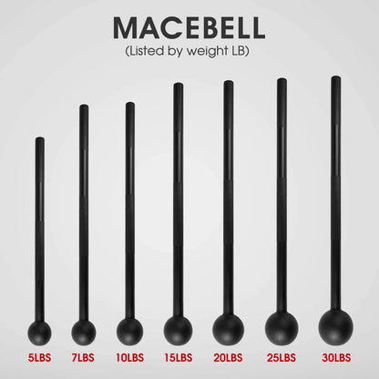 Elevate Your Strength Training with the Versatile 15lb Steel Mace Bell - Perfect for Full Body Workouts, Grip and Shoulder Enhancements