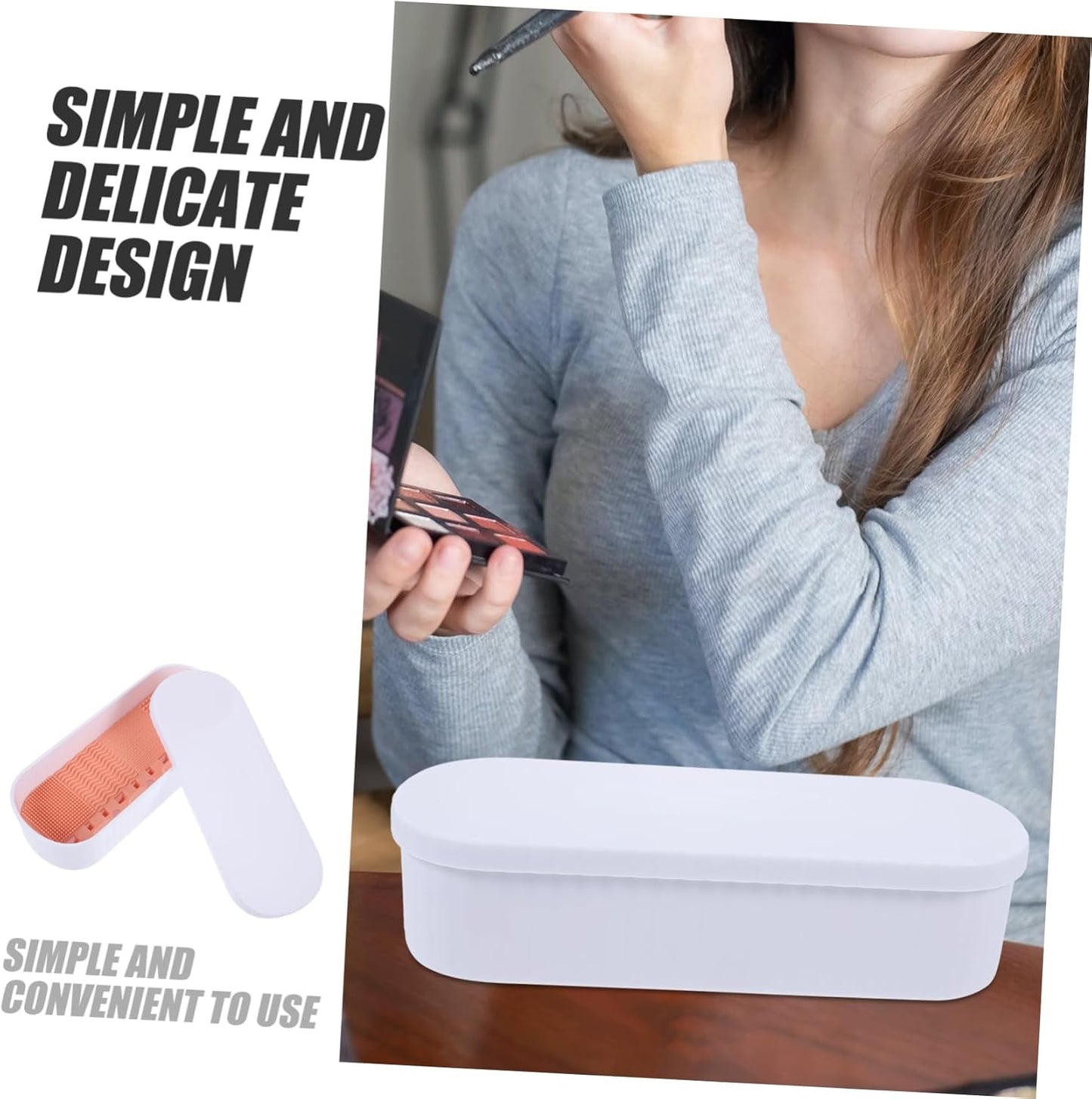 Makeup Brush Cleaner Storage Box Electric Makeup Brush Cleaner for Women Portable Cleaning Box