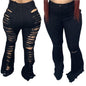 Fashion Trendy Unique Jeans Stretch Plus Size Bell-bottom Pants See size chart under “more details” The Fashion Celestial