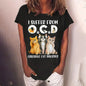 Cute Cat Graphic T-Shirt FitiqueFit