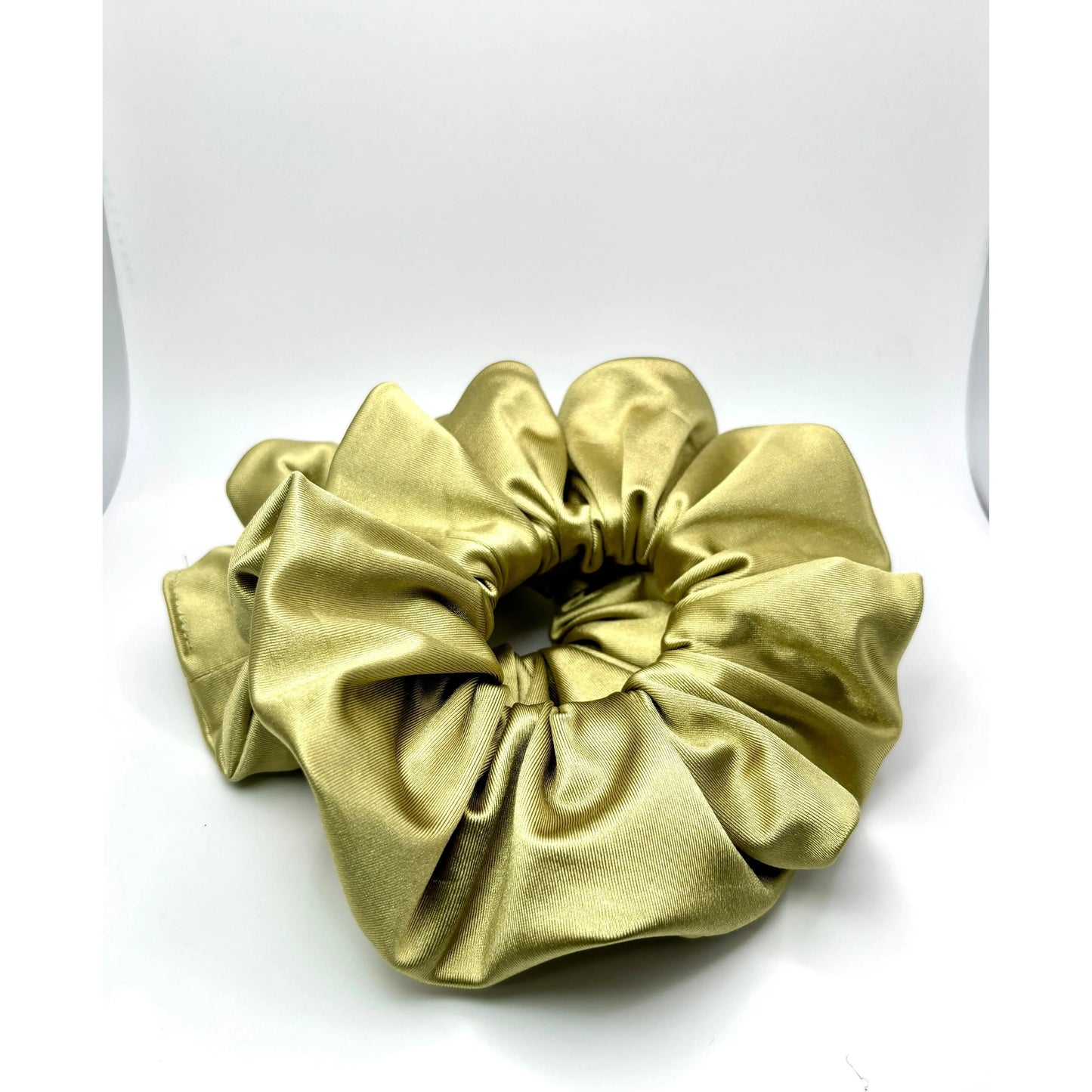 Golden Olive Stretch Silk Scrunchie Enchanted Scrunch