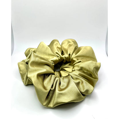 Golden Olive Stretch Silk Scrunchie Enchanted Scrunch