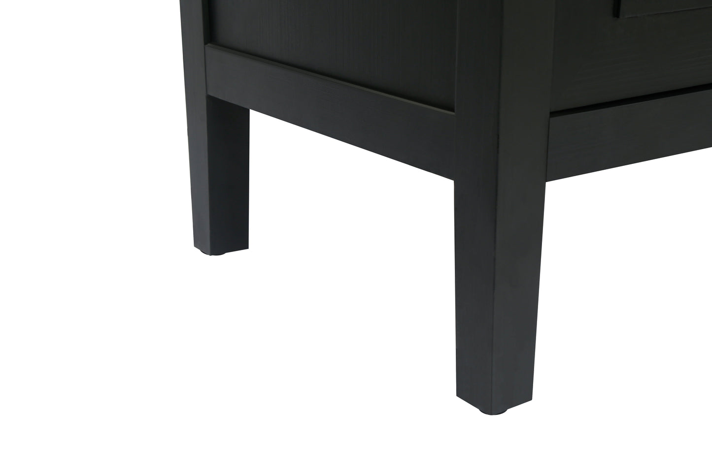 4 Door Wooden Twill Sideboard American Country Vintage Old Living Room Dining Room Hallway Entryway Cabinet (BLACK) V.I.P Digital Presence