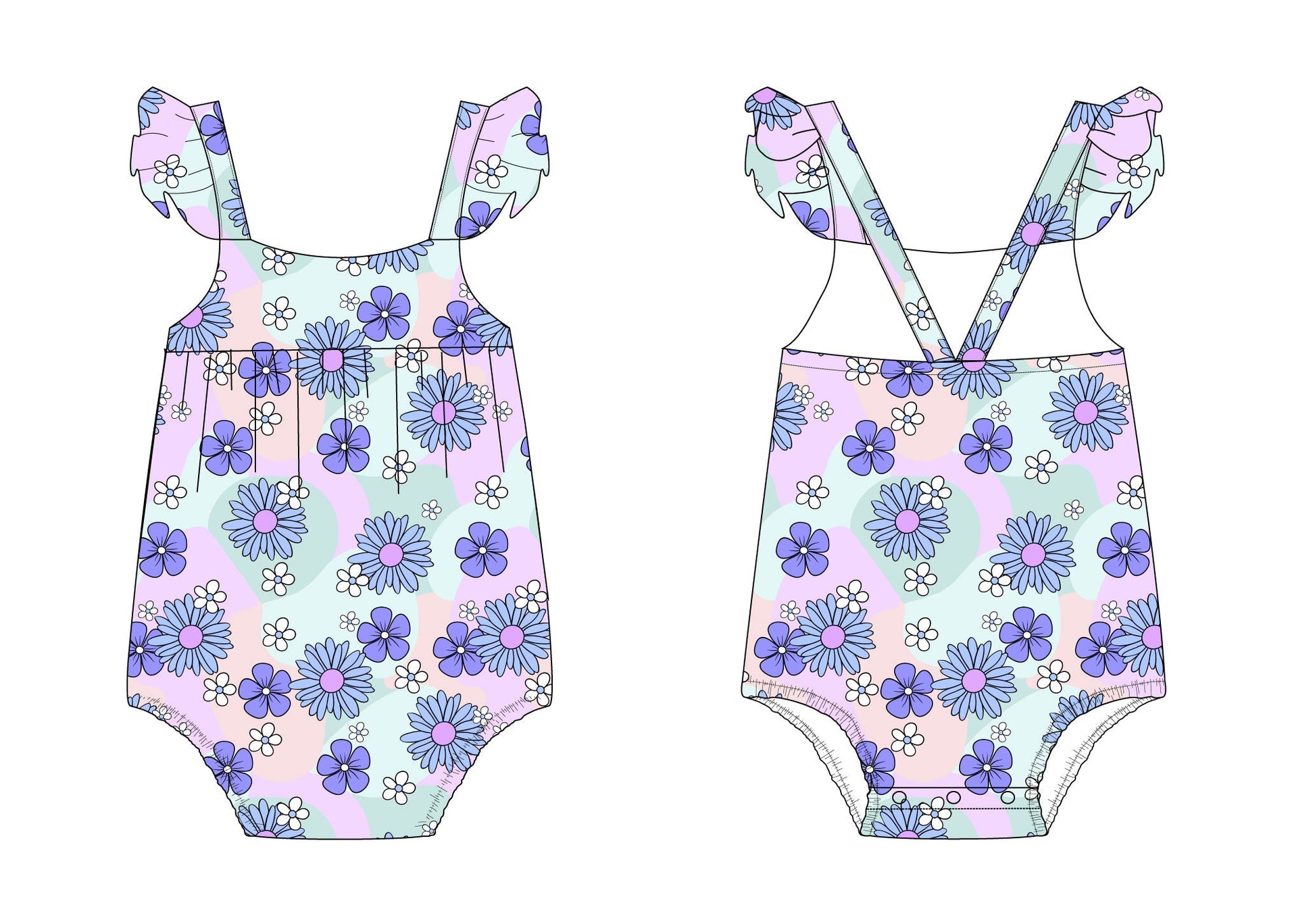 Blake - Bubble Romper Blush Lotus