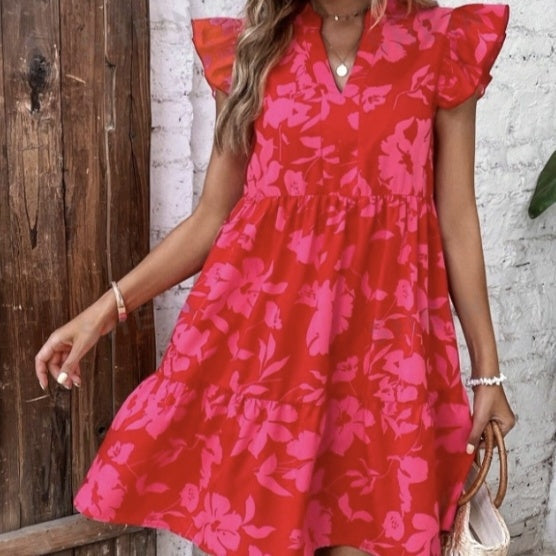 Women’s Floral A-Line Vacation Dress FitiqueFit