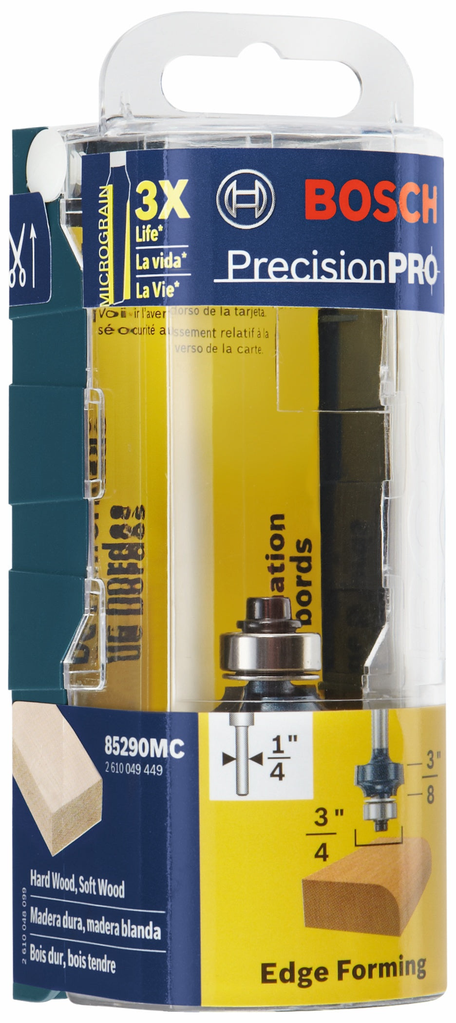 BOSCH 85290MC 1/8 In. x 3/8 In. Carbide-Tipped Roundover Router Bit VM Hardware