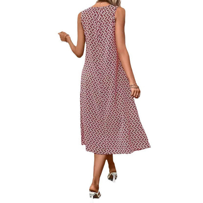 European And American Fashion Commuter Round Neck Sleeveless Dress Women Grayceful LLC