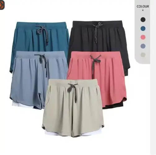 Men's Quick Dry 2-in-1 Gym Shorts with Liner SnagBag