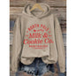 Women’s Printed Hooded Long Sleeve Pullover Sweatshirt FitiqueFit