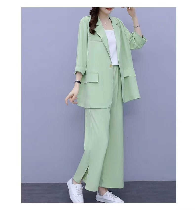 Long Sleeve Suit Jacket & Pants Two-Piece Set – 3 Colors, M–6XL FitiqueFit