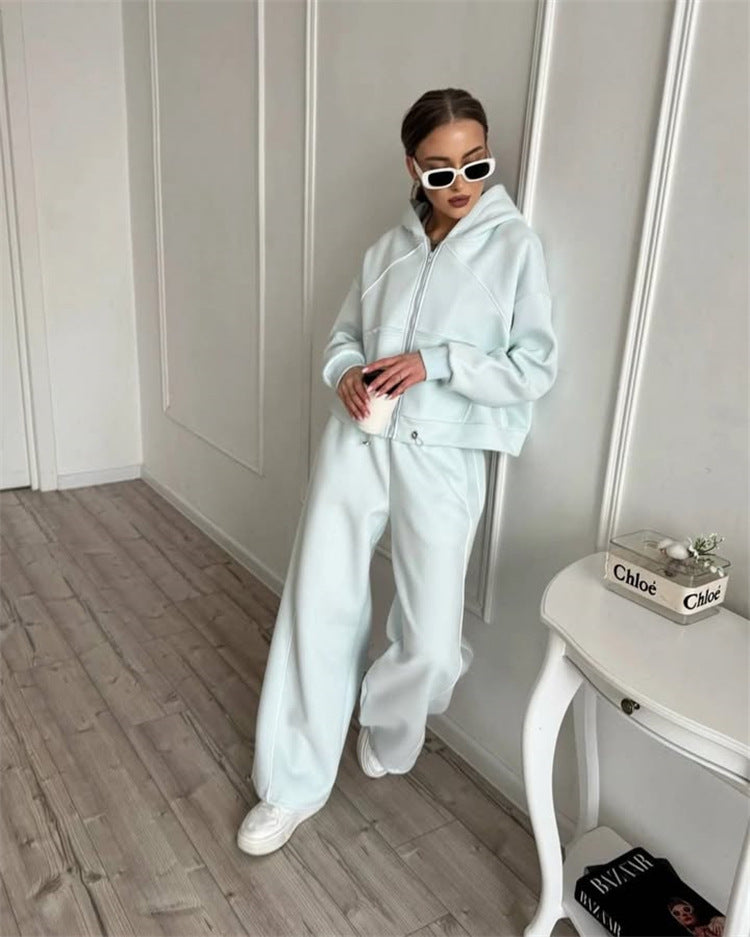 Women’s Sportswear Set Solid Color Cardigan Set FitiqueFit