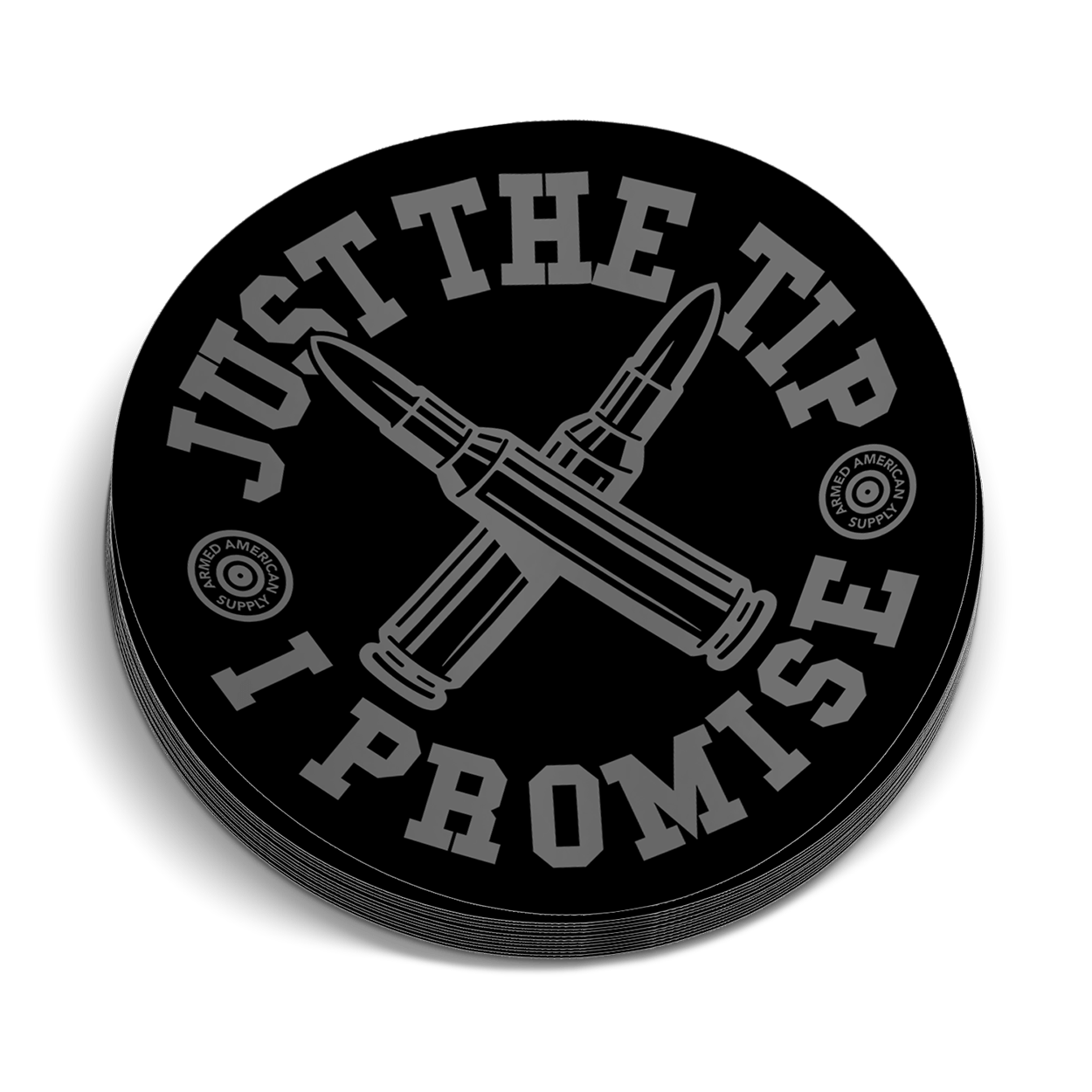 Just The Tip Hard Hat Decal Armed American Supply