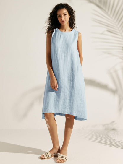 100% Linen Sleeveless Dress SIENNA LINTICO