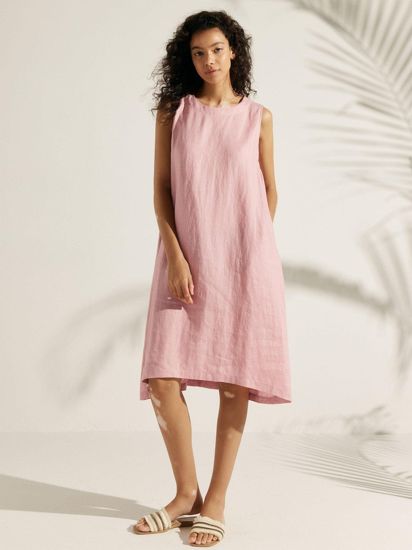 100% Linen Sleeveless Dress SIENNA LINTICO